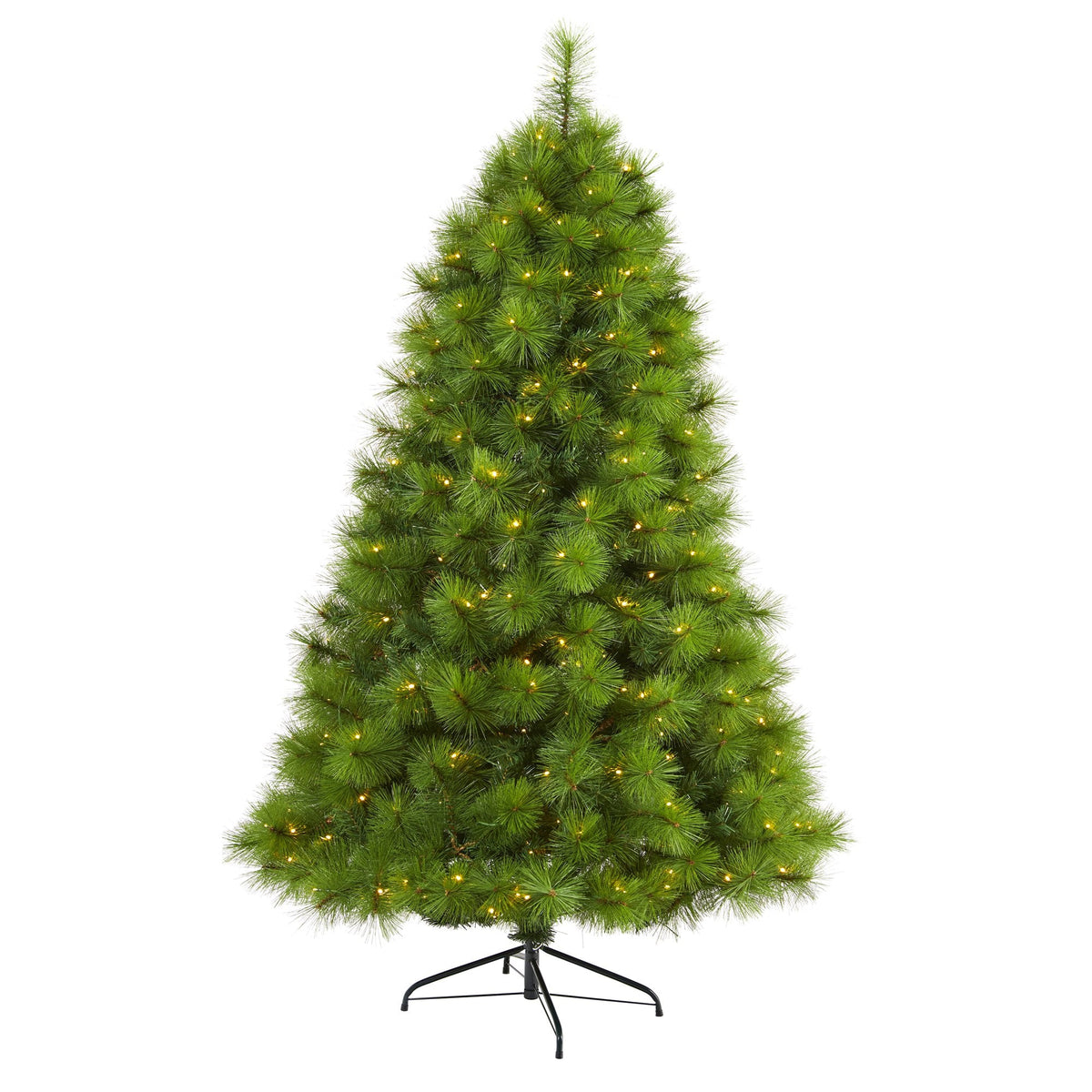 Christmas tree 6 ft green Scotch Pine artificial with 300 clear LED lights Nearly Natural on Tampa Home & Garden Store
