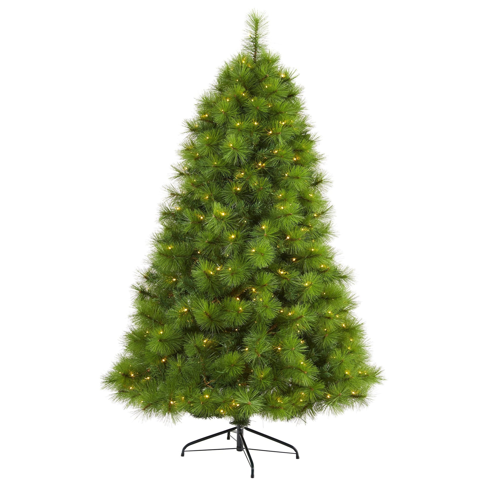 Christmas tree 6 ft green Scotch Pine artificial with 300 clear LED lights Nearly Natural on Tampa Home & Garden Store