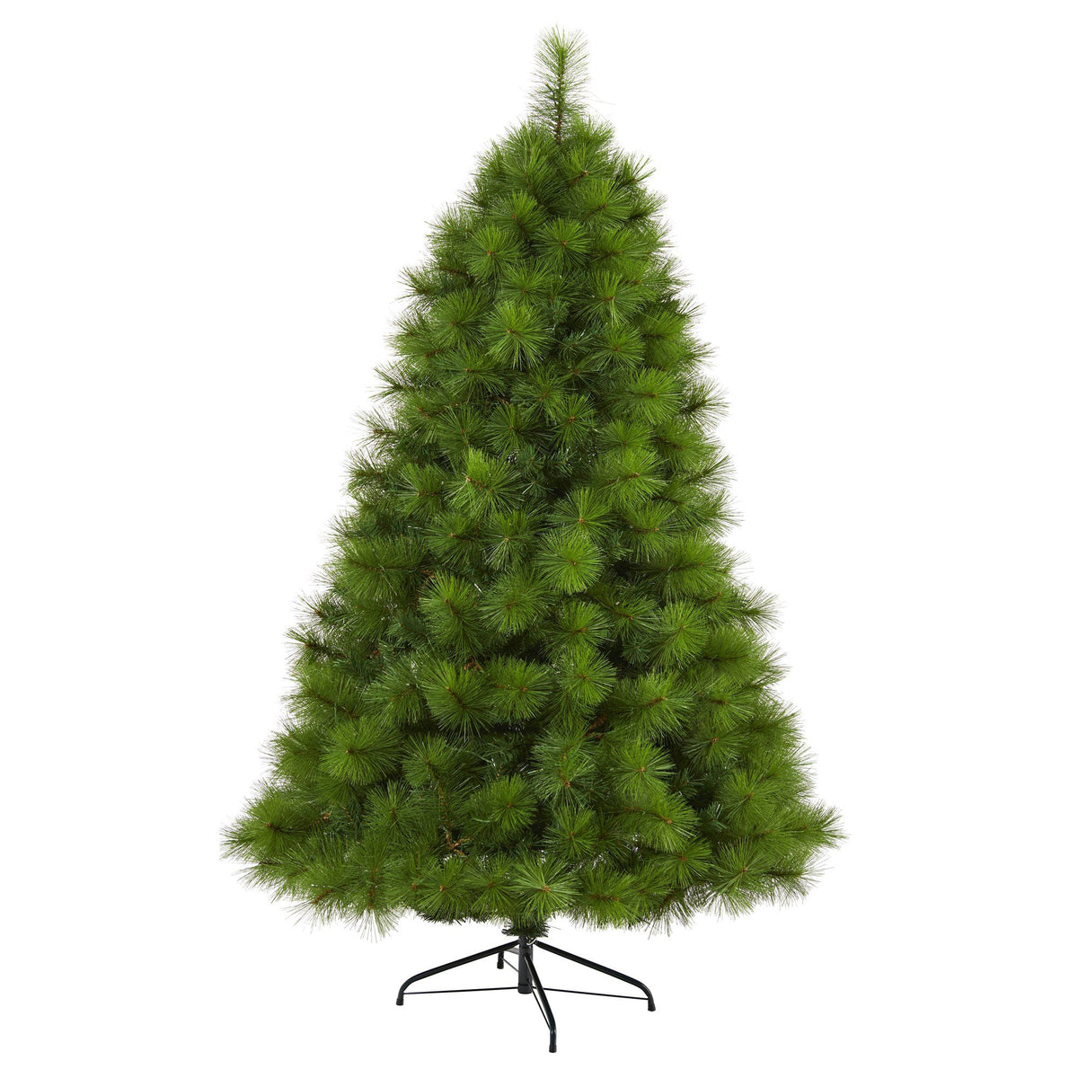 6 ft Green Scotch Pine Christmas Tree with 300 Clear LED Lights by Nearly Natural on stand on Tampa Home & Garden Store