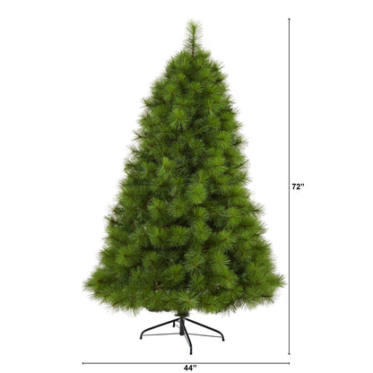 6 ft green Scotch Pine artificial Christmas tree by Nearly Natural with 300 LED lights on Tampa Home & Garden Store