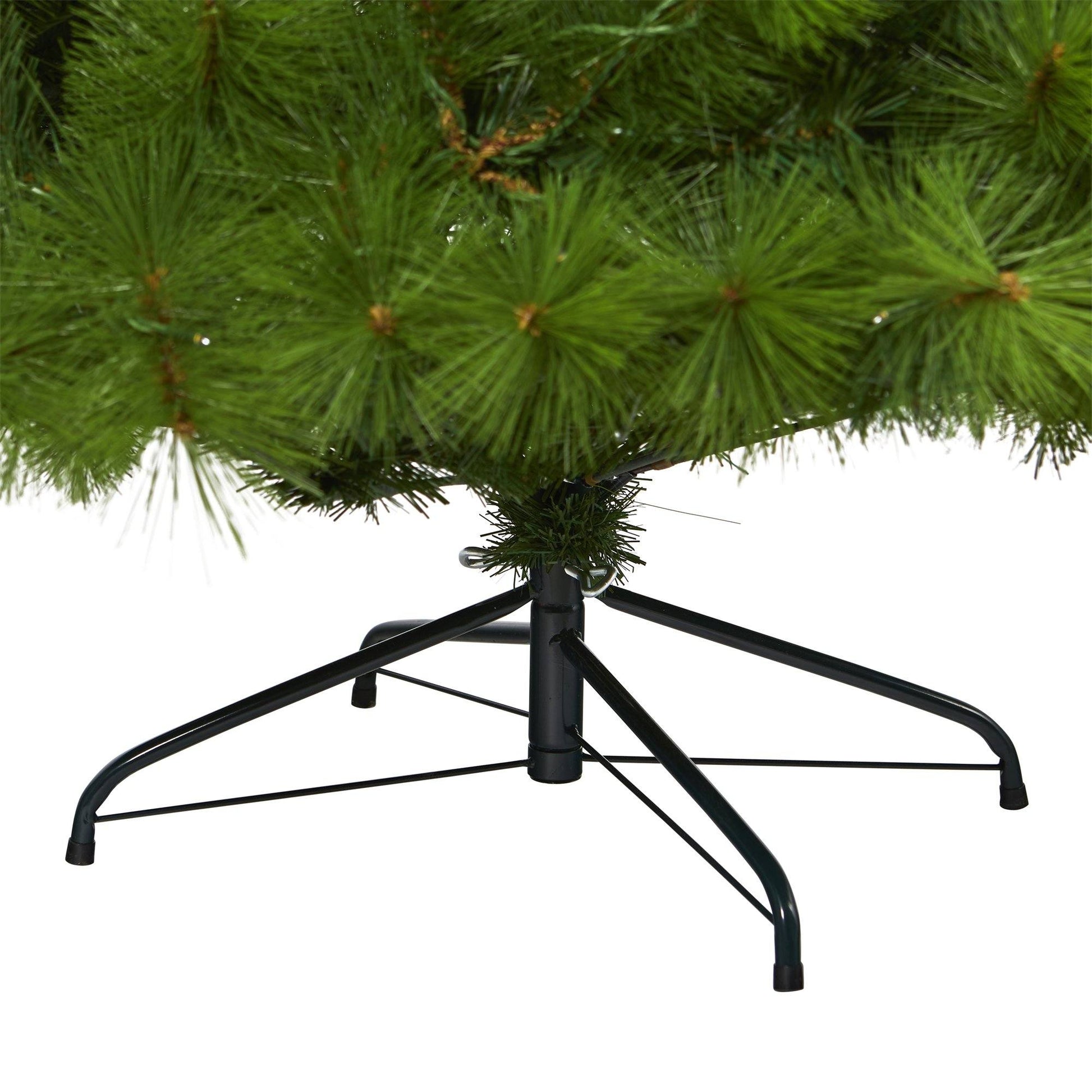 6’ Green Scotch Pine artificial Christmas tree Nearly Natural with 300 clear LED lights and metal stand on Tampa Home & Garden Store