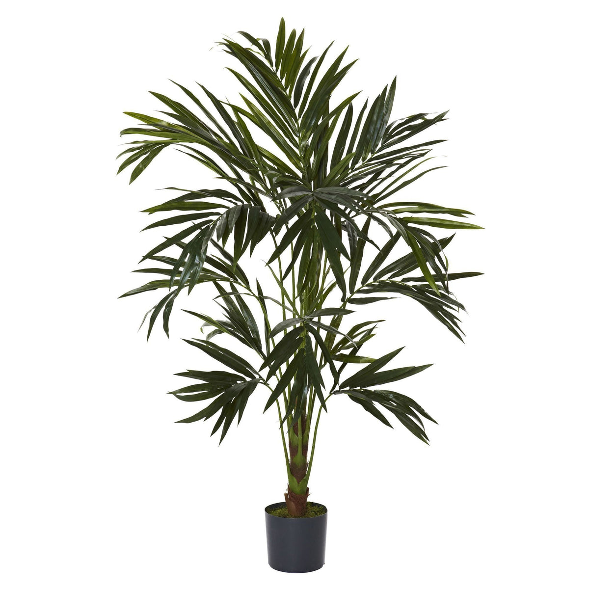6' Kentia Silk Tree, Nearly Natural artificial tree with dark pot and lush green fronds on Tampa Home & Garden Store