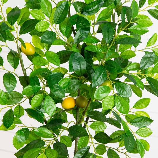6’ Lemon Artificial Tree in Olive Green Planter - Tampa Home & Garden Store