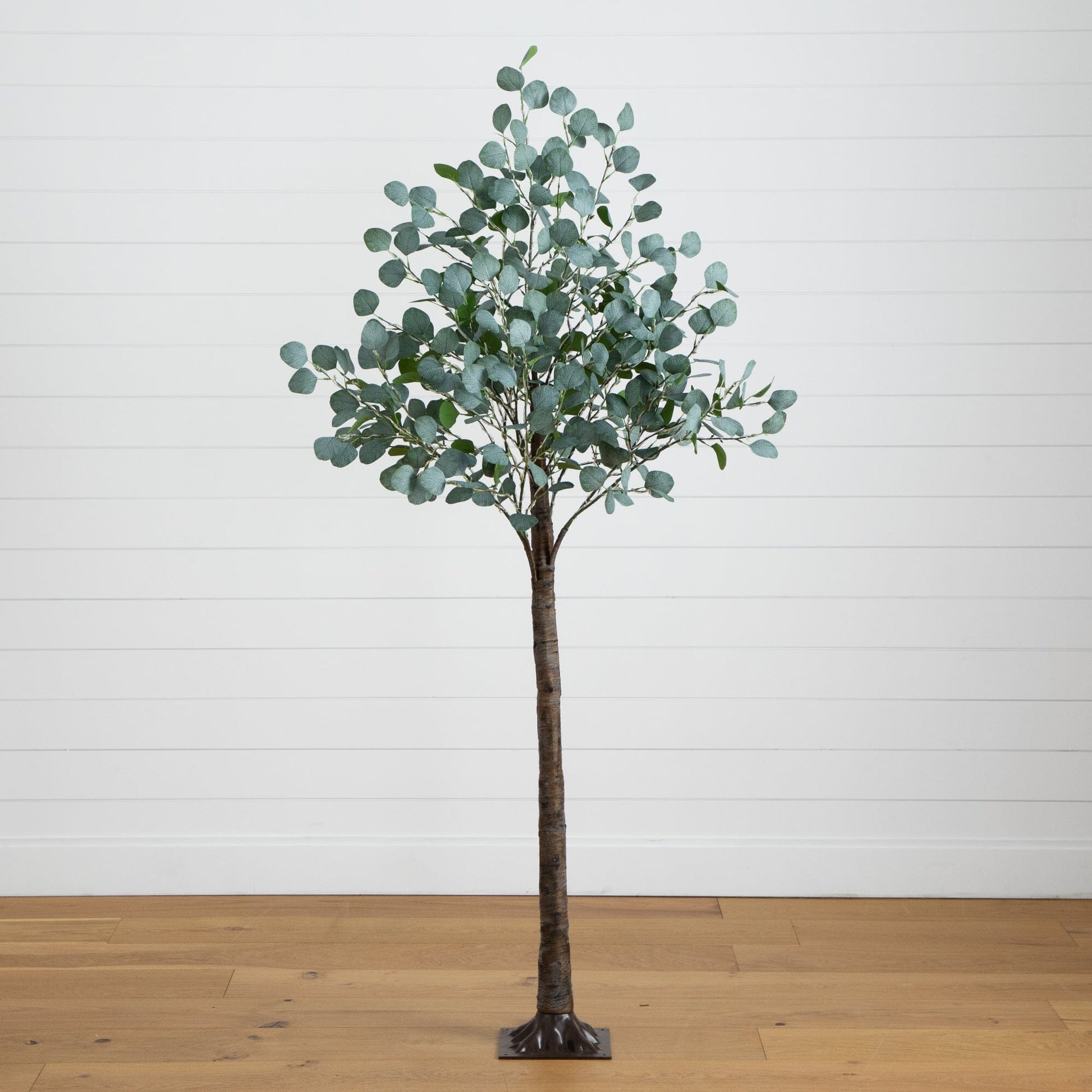 6 ft lighted artificial eucalyptus tree Nearly Natural with 420 warm white LEDs on Tampa Home & Garden Store