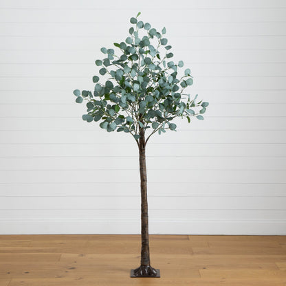 6 ft lighted artificial eucalyptus tree Nearly Natural with 420 warm white LEDs on Tampa Home & Garden Store