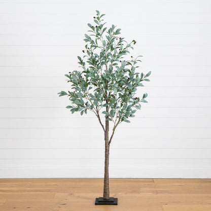 Artificial Fruiting Olive Tree and Warm Lights