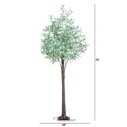 6 Foot Artificial Olive Tree and LED Lights