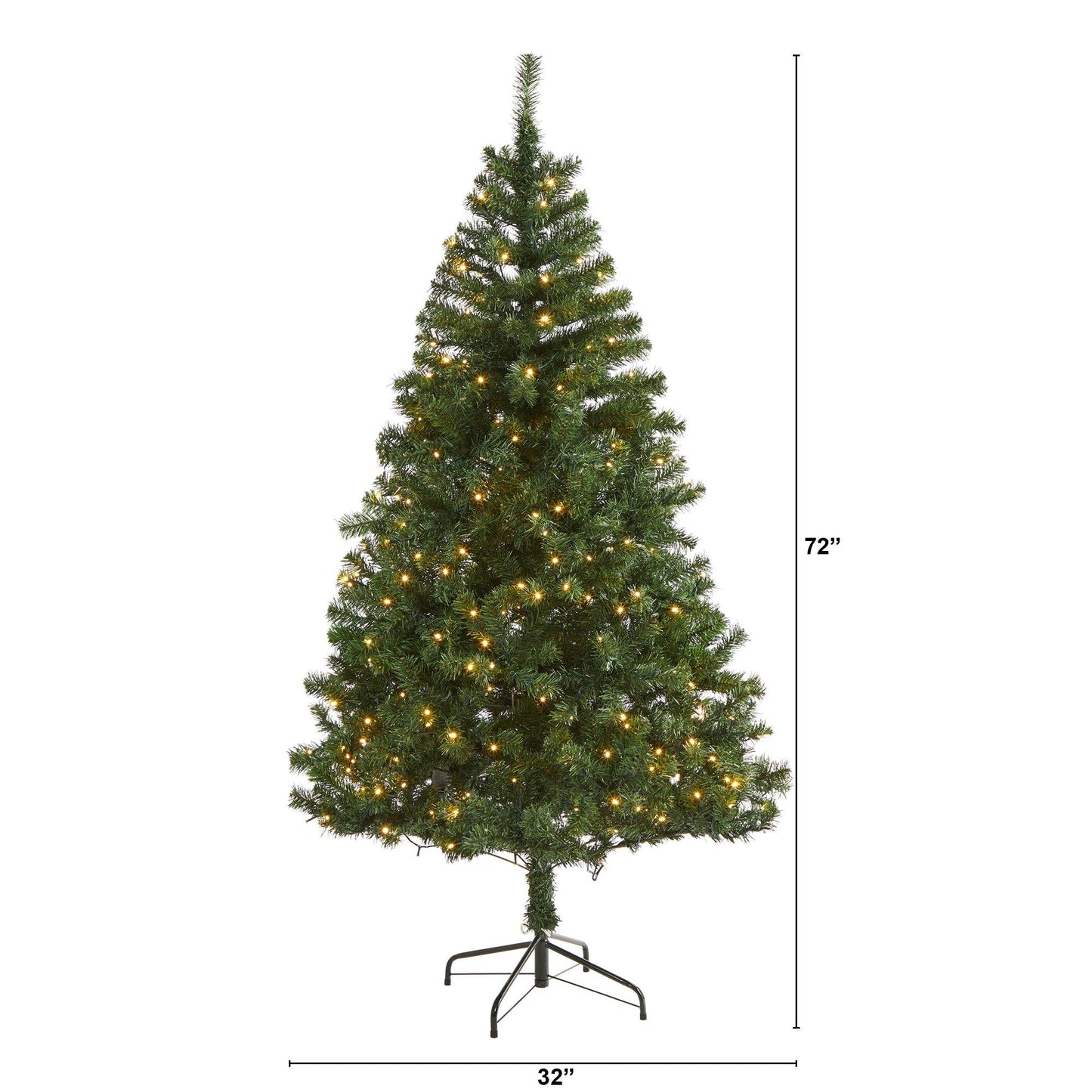 Nearly Natural 6' Northern Tip Pine artificial Christmas tree with 250 clear LED lights on stand on Tampa Home & Garden Store