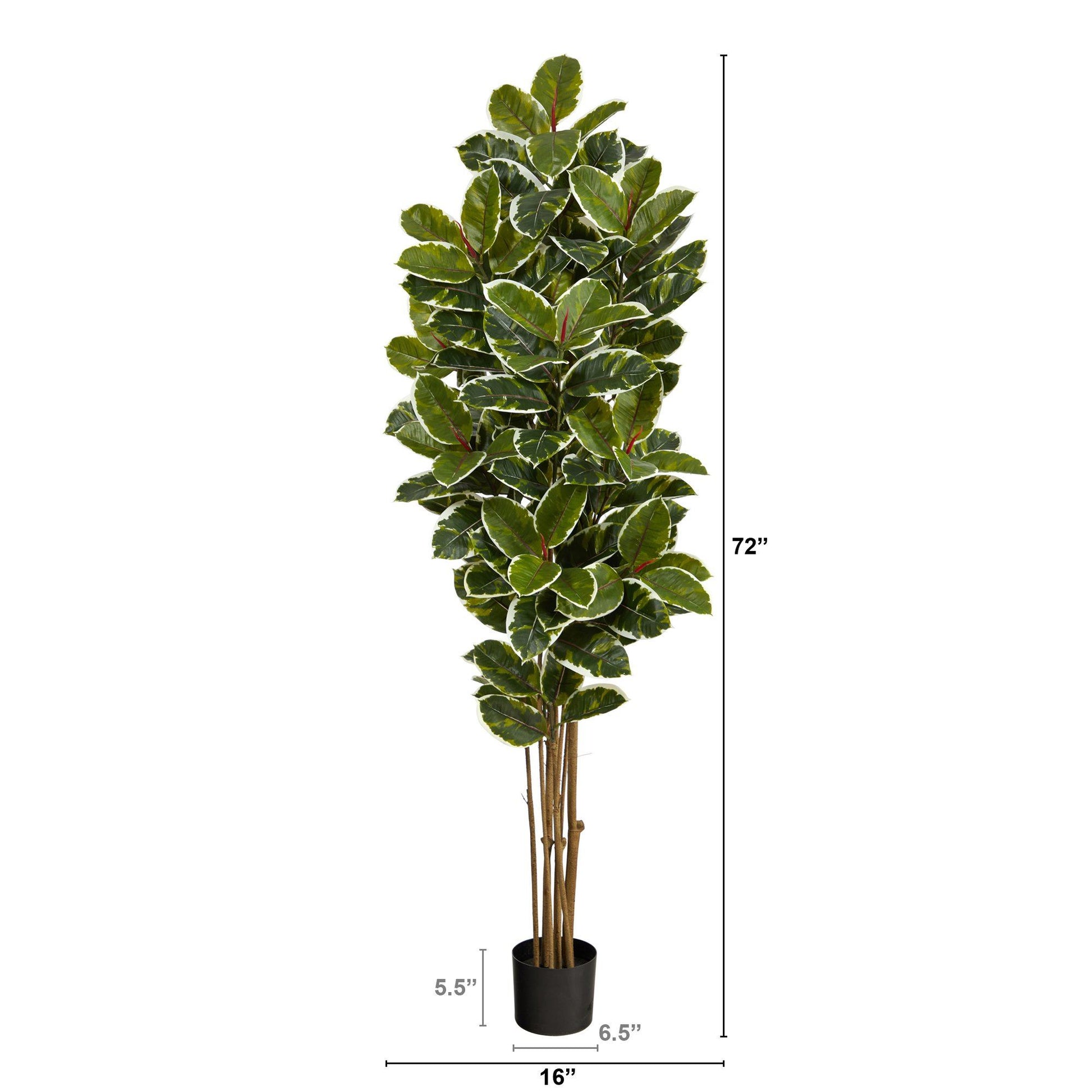 Nearly Natural 6 ft Oak Artificial Tree UV Resistant with green leaves in black pot on Tampa Home & Garden Store