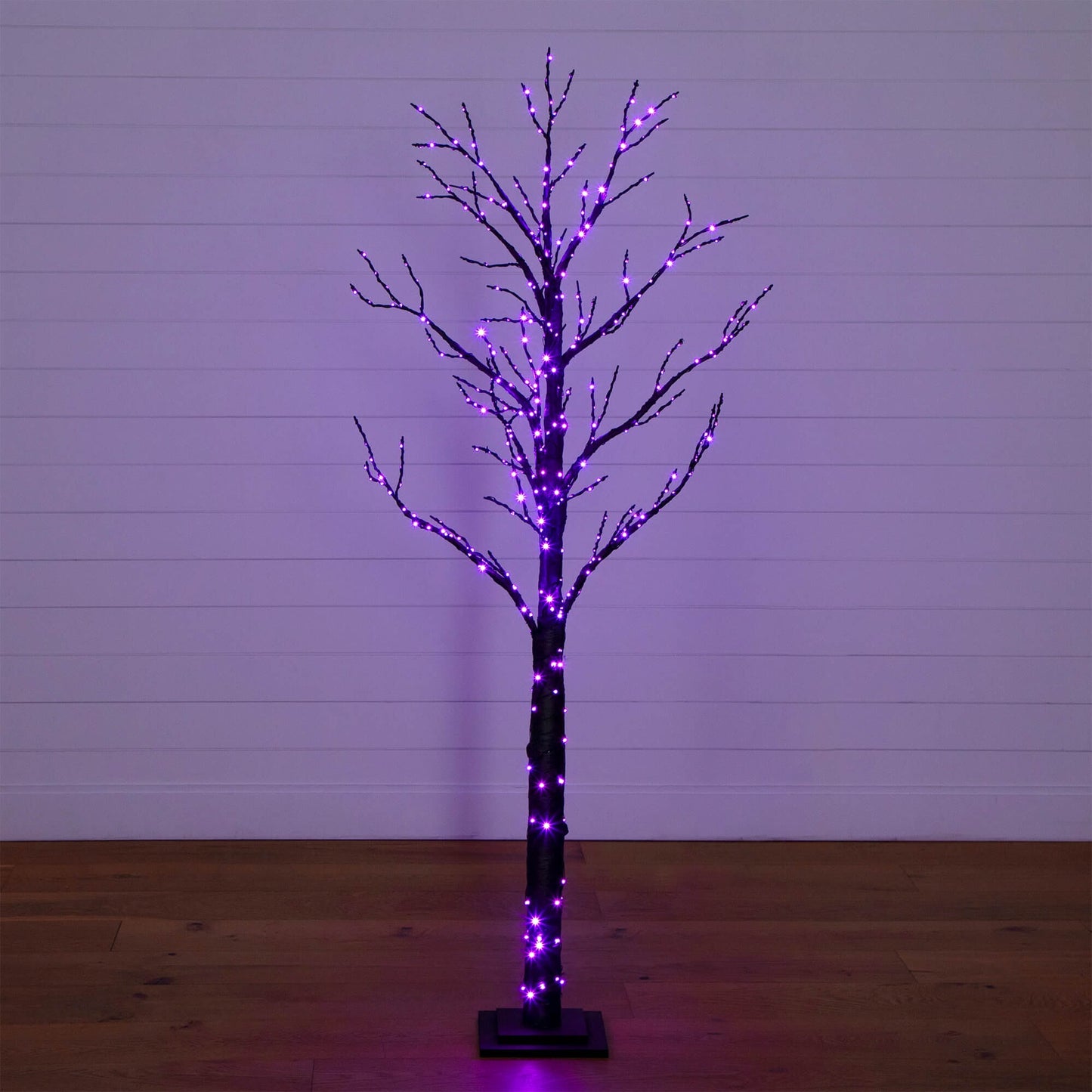 6 ft pre-lit artificial Halloween twig tree with purple LED lights on Tampa Home & Garden Store