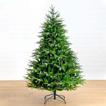 Christmas Tree Nearly Natural 6' Luxembourg Pine, pre-lit artificial with 250 multicolor LED lights on Tampa Home & Garden Store