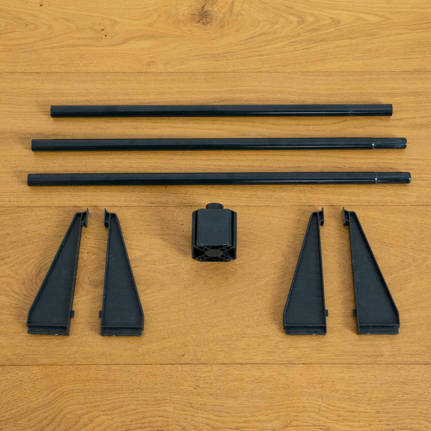 6' Pre-Lit Pop-Up Christmas Tree components black poles and base on Tampa Home & Garden Store
