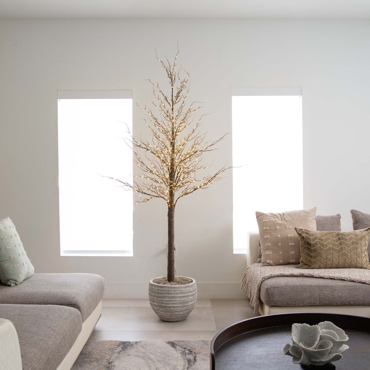 6Ft Artificial Twig Tree with 480 Warm Led Lights