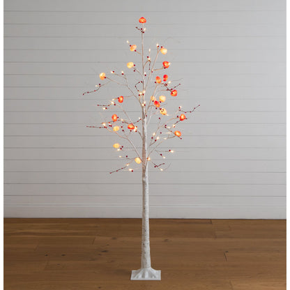 Nearly Natural 6 ft pre-lit Valentine twig tree with 96 heart LEDs and red berries on Tampa Home & Garden Store