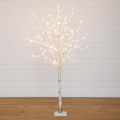 Artificial White Birch Tree with 300 Led Lights