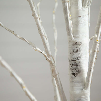 Artificial White Birch Tree with 300 Led Lights