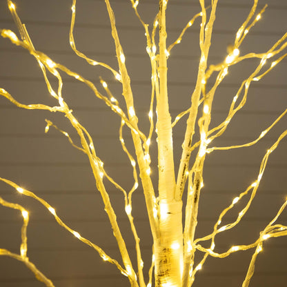 Artificial White Birch Tree with 300 Led Lights