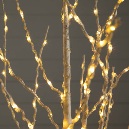 Pre-Lit Birch Tree and 400 Color Changing Lights