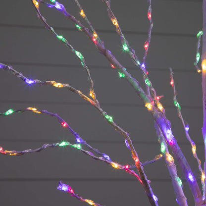 Pre-Lit Birch Tree and 400 Color Changing Lights
