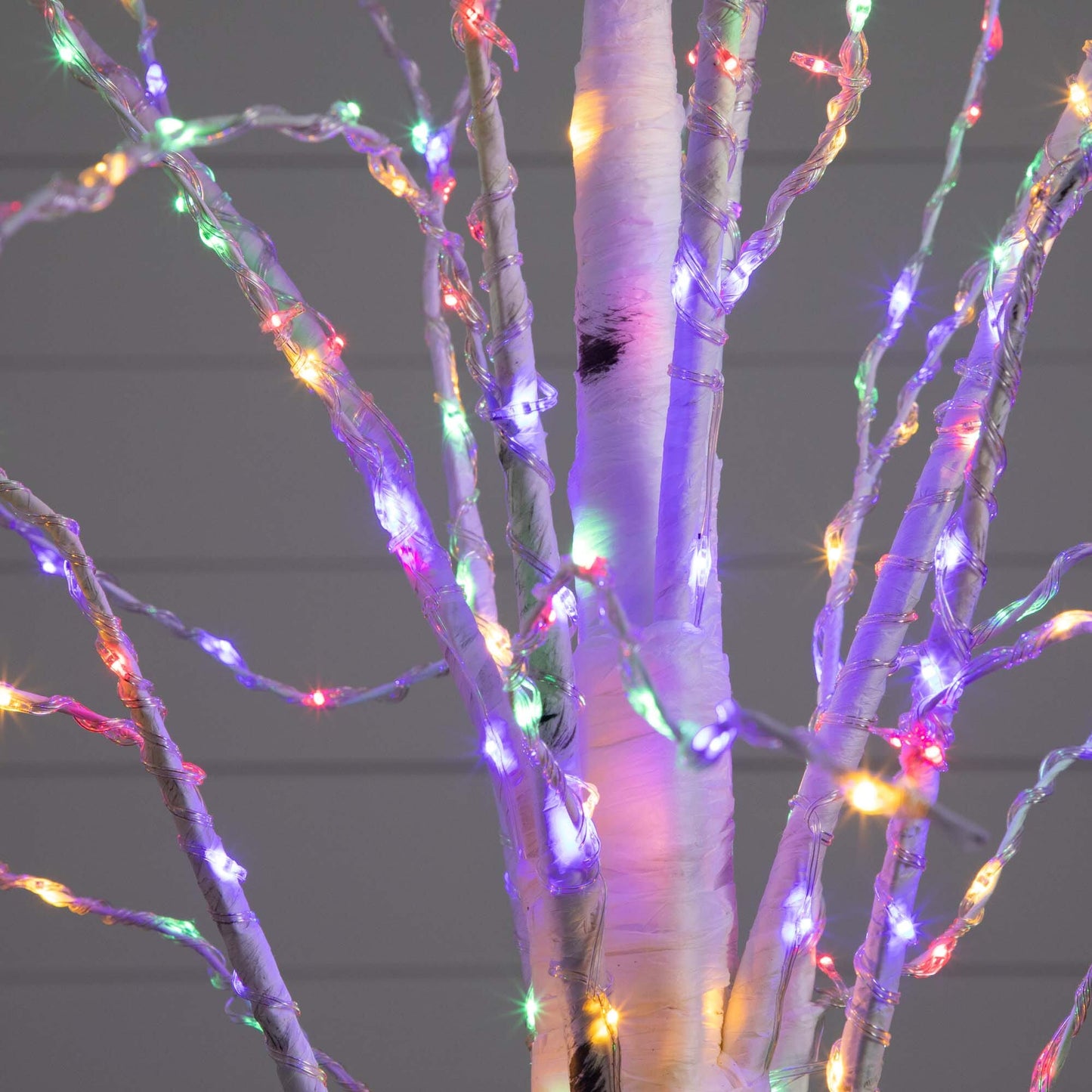 Pre-Lit Birch Tree and 400 Color Changing Lights