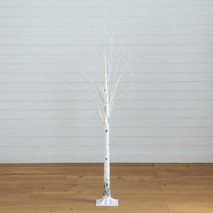 Pre-Lit Birch Tree and 400 Color Changing Lights