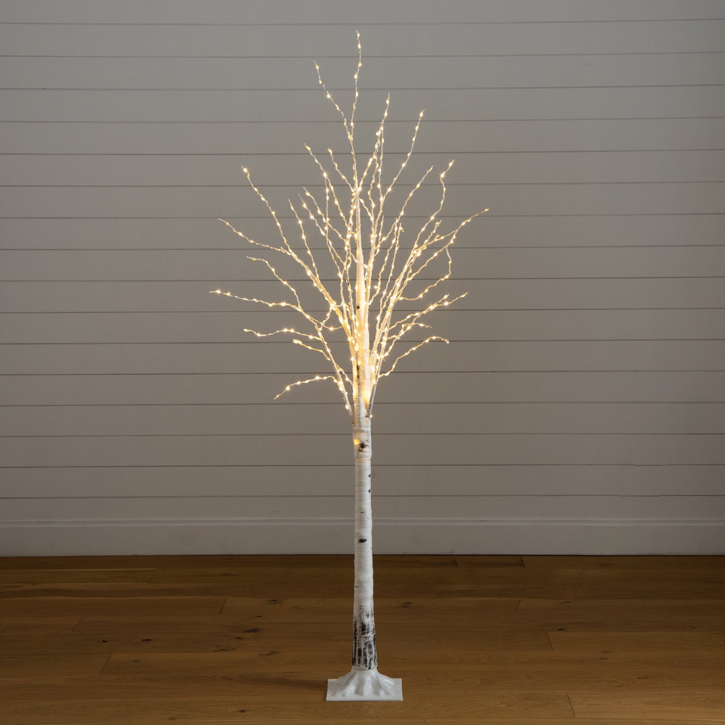 Pre-Lit Birch Tree and 400 Color Changing Lights