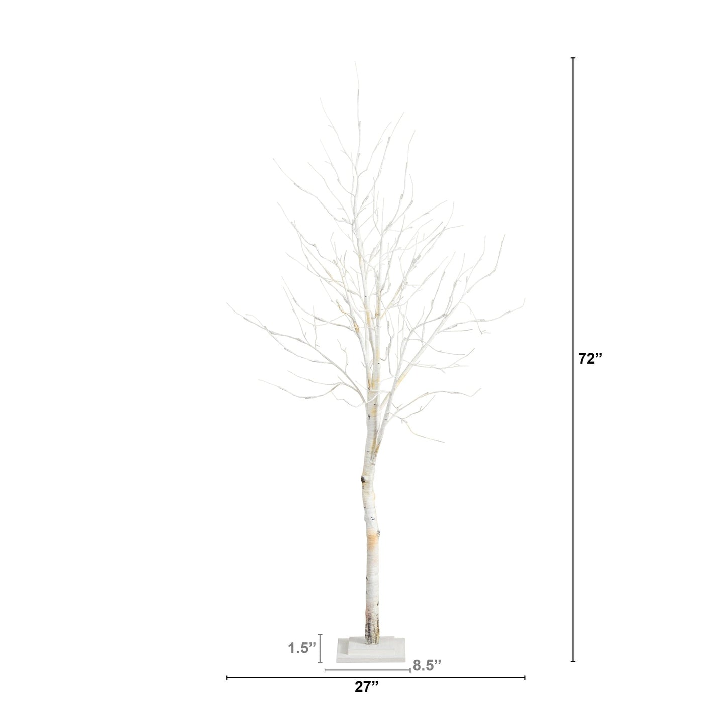 Pre Lit Artificial Birch Tree and Led Lights