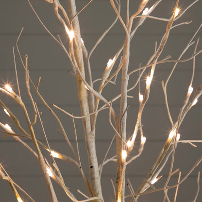 Pre Lit Artificial Birch Tree and Led Lights
