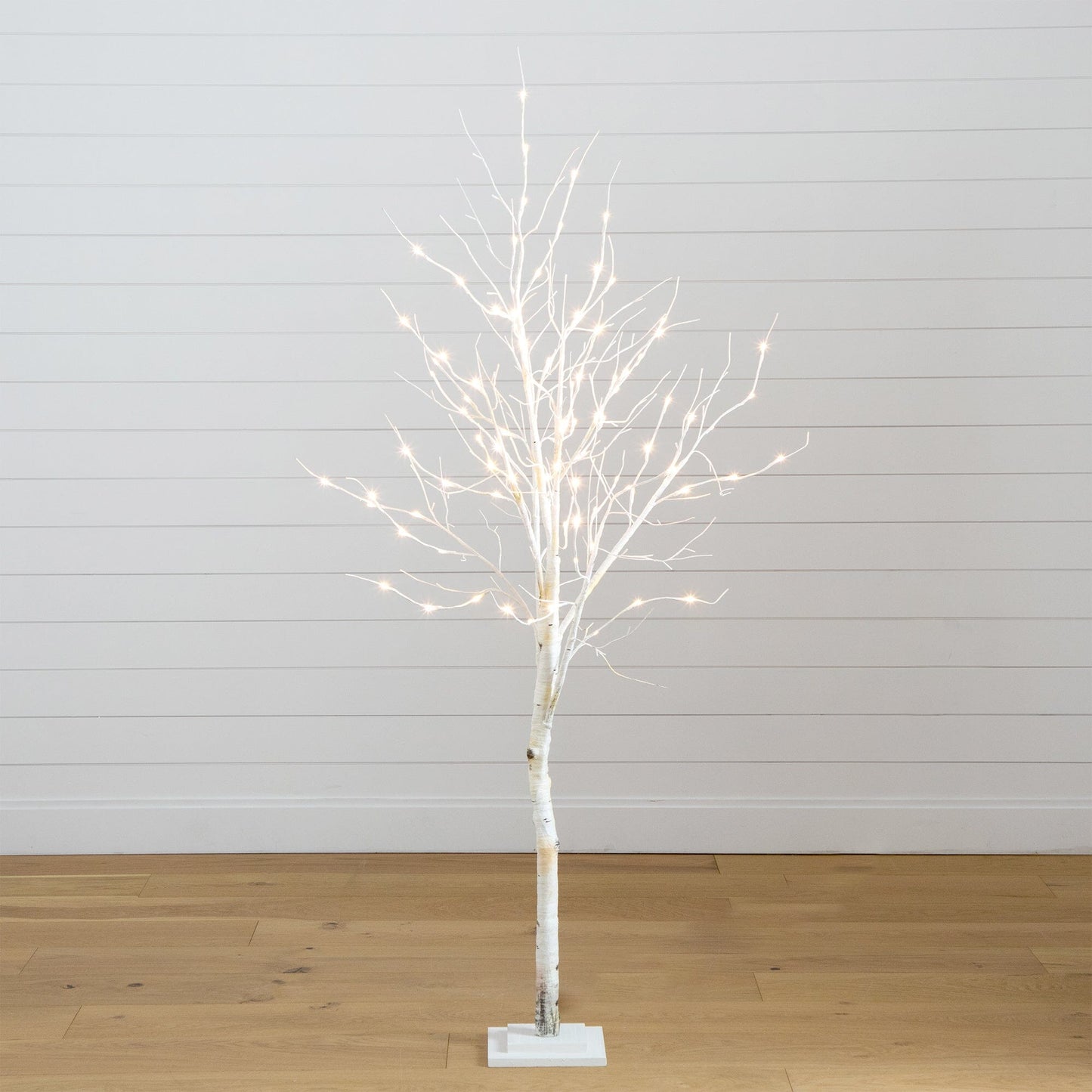 Pre Lit Artificial Birch Tree and Led Lights