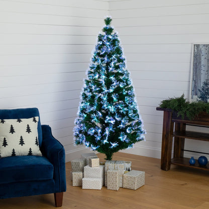6' Pre Lit Fiber Optic Artificial Christmas Tree