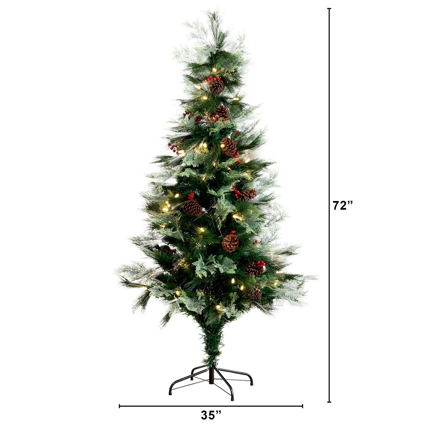 6 Foot Artificial Tree and Warm LED Lights