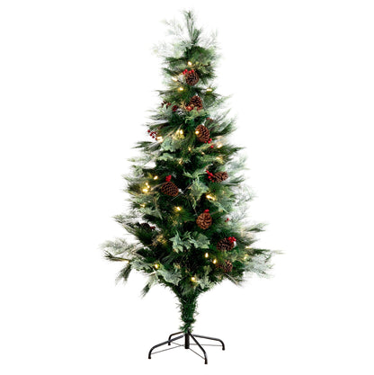 6 Foot Artificial Tree and Warm LED Lights