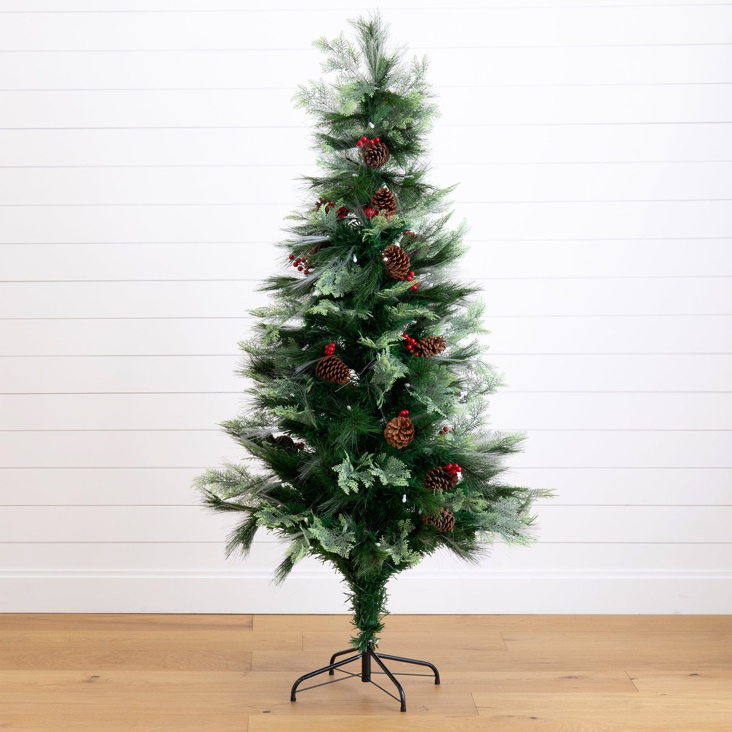6 Foot Artificial Tree and Warm LED Lights