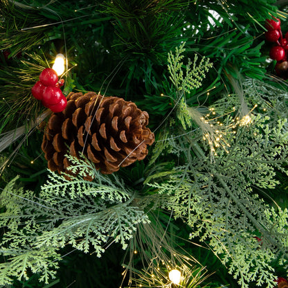 6 Foot Artificial Tree and Warm LED Lights