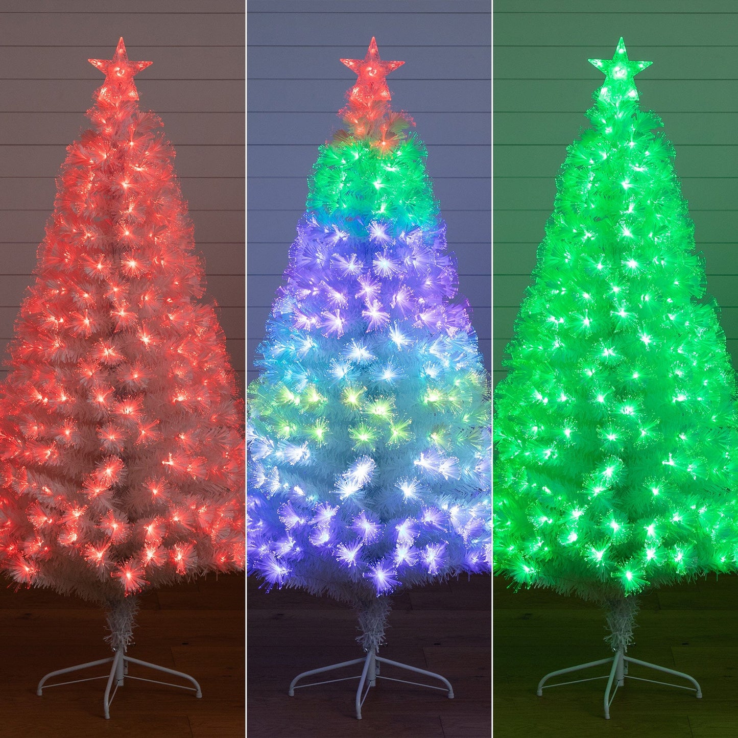 White Artificial Christmas Tree with Star Topper