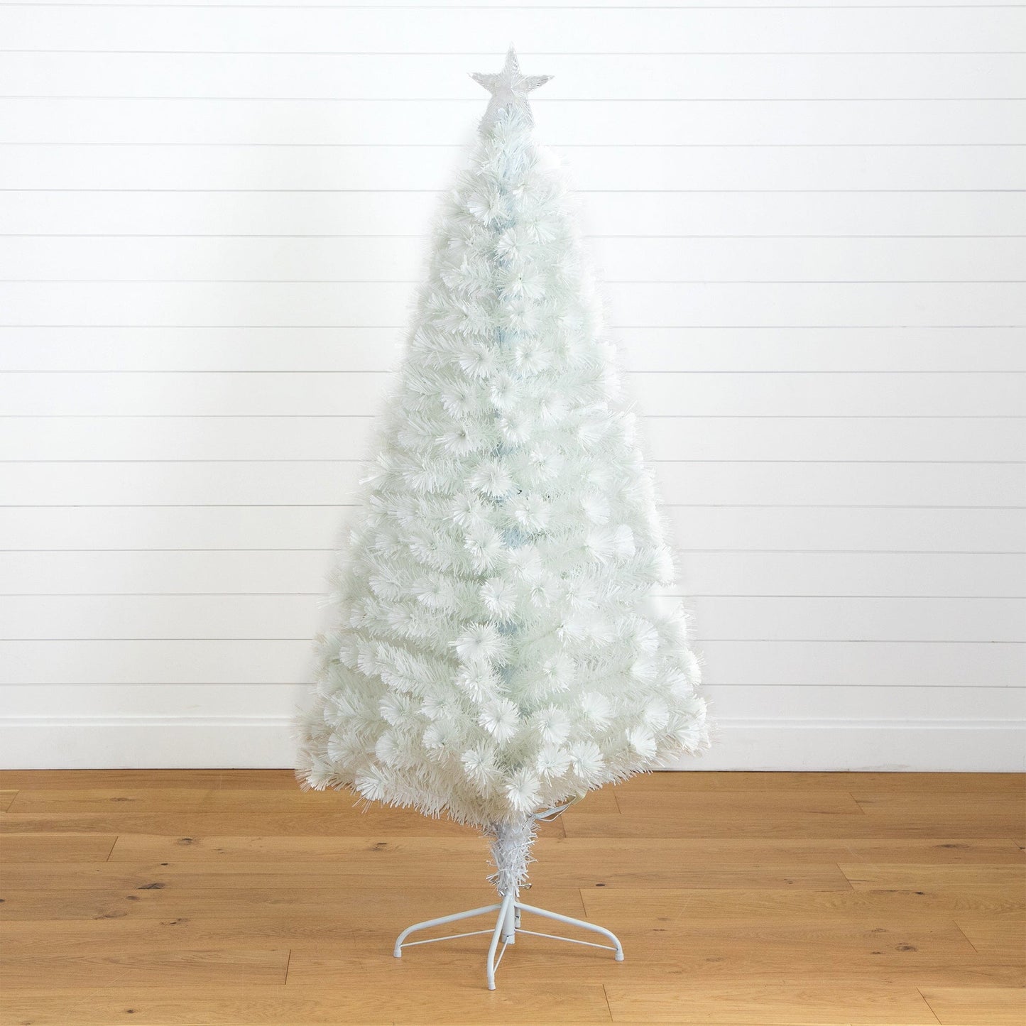 White Artificial Christmas Tree with Star Topper