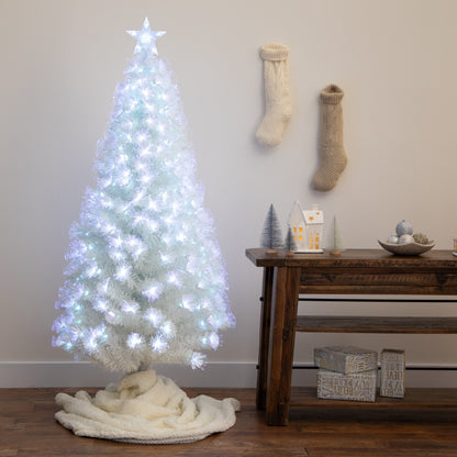 White Artificial Christmas Tree with Star Topper