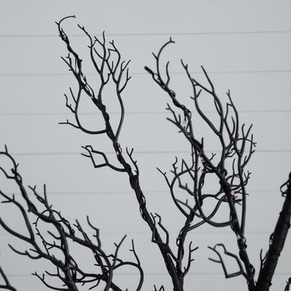 6’ Pre-Lit Halloween Minimalist Twig Artificial Fall Tree with 320 Orange & Purple LED Lights