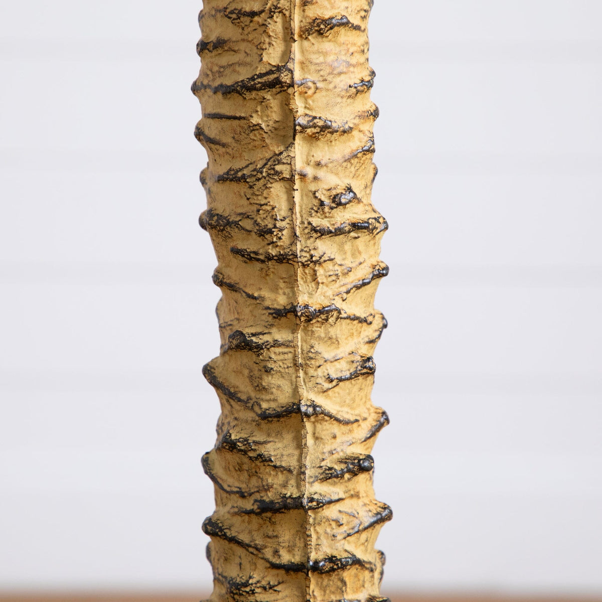 6' Robellini Palm Artificial Tree trunk close-up with beige textured bark and dark ringed bands on Tampa Home & Garden Store