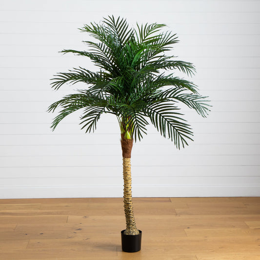 6' Robellini Palm artificial tree Nearly Natural with green fronds in a black planter on Tampa Home & Garden Store