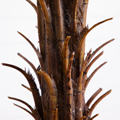 6’ Robellini Palm Tree trunk close-up, brown textured bark, Nearly Natural on Tampa Home & Garden Store