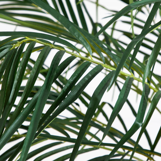 6 ft Robellini Palm Tree artificial palm fronds close-up in green leaves Nearly Natural on Tampa Home & Garden Store