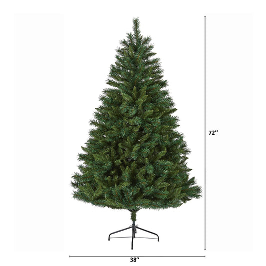 6 ft Rocky Mountain Mixed Pine artificial Christmas tree with 300 LED lights on Tampa Home & Garden Store