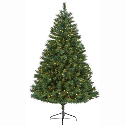 Christmas tree Nearly Natural 6' Rocky Mountain Mixed Pine with 300 LED lights on Tampa Home & Garden Store
