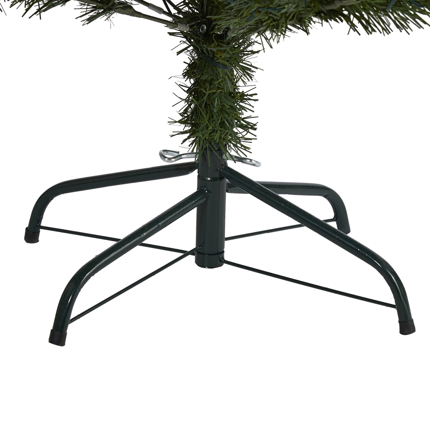 6' Rocky Mountain Spruce artificial Christmas tree by Nearly Natural with green needles and black metal stand on Tampa Home & Garden Store