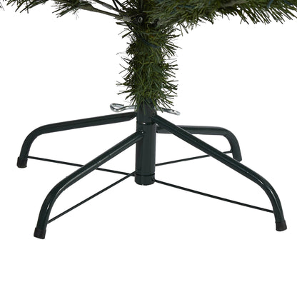6' Rocky Mountain Spruce artificial Christmas tree by Nearly Natural with green needles and black metal stand on Tampa Home & Garden Store