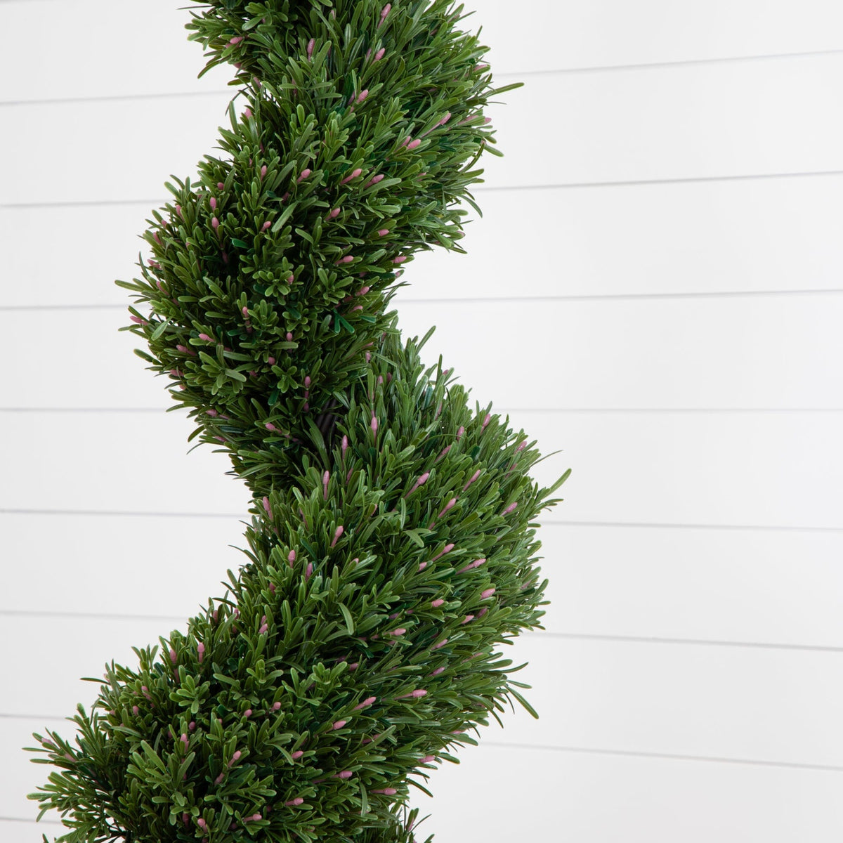 6' Rosemary Spiral Tree Nearly Natural indoor/outdoor with green leaves and pink buds on Tampa Home & Garden Store