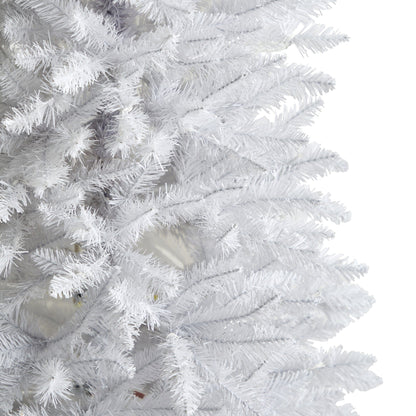 6 ft Slim White Christmas Tree by Nearly Natural with 743 bendable branches on Tampa Home & Garden Store