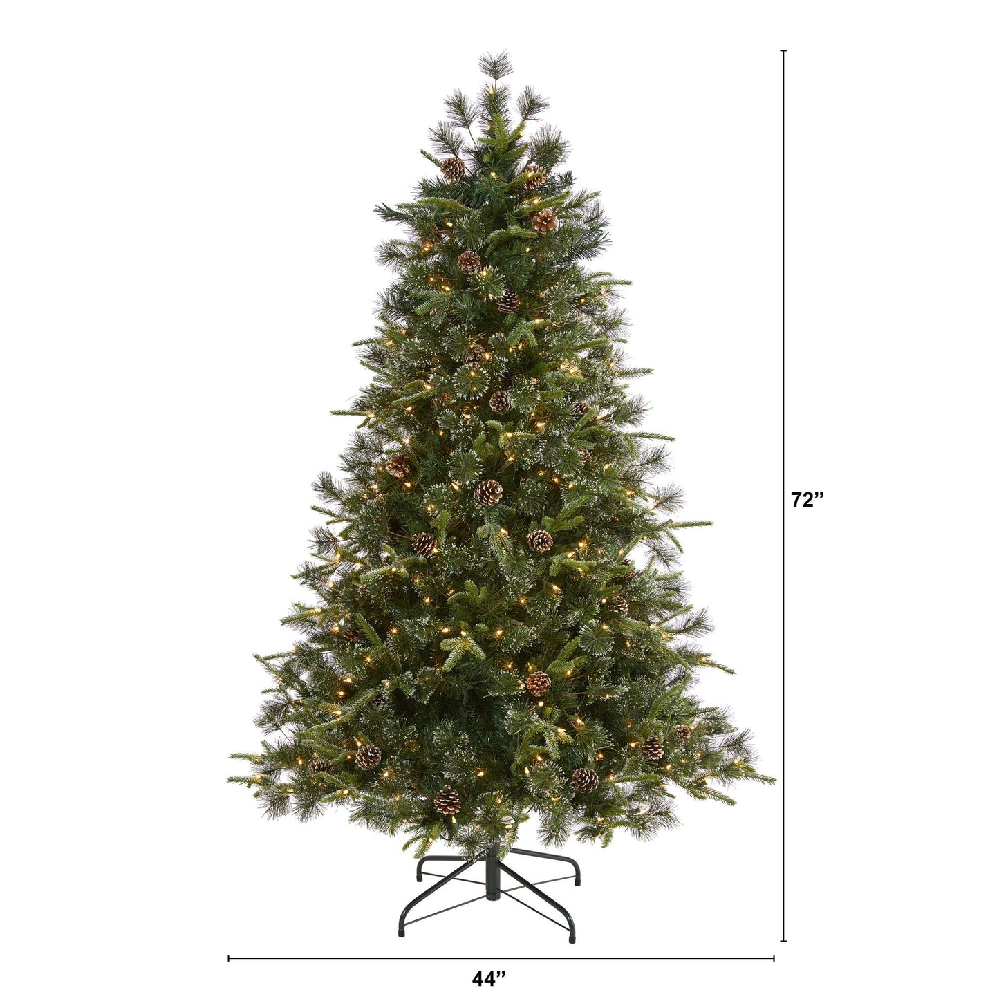 6 ft Clermont Pine Artificial Christmas Tree by Nearly Natural with 250 LED lights and cones on Tampa Home & Garden Store