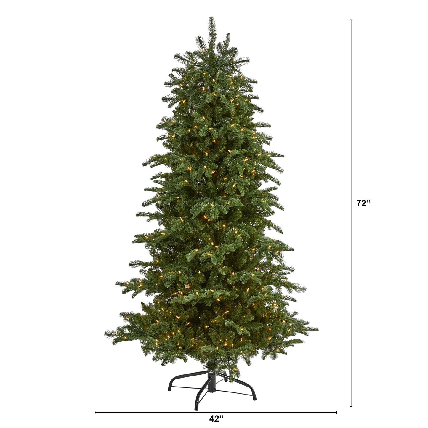 6 ft South Carolina Fir Christmas Tree by Nearly Natural with 450 clear lights on Tampa Home & Garden Store